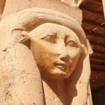 Face of goddess Hathor
