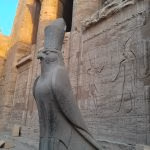 Statue of Horus in Edfu temple.