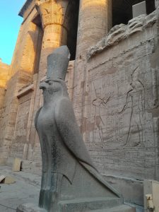 Statue of Horus in Edfu temple.