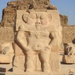 God Bes in the open-air museum in Dendera.