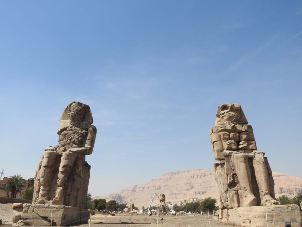 Colossi of Memnon west bank of Luxor.