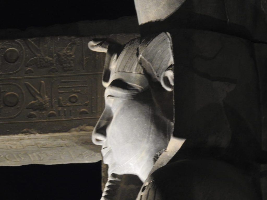 Statue of Rameses 2 in Luxor temple.